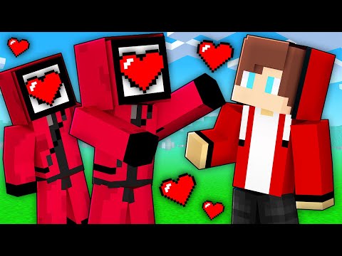 GUARD GIRL SQUID GAME Has a CRUSH on JJ in Minecraft Maizen Mikey!