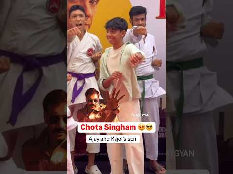 Chota Sinagham ๐ฅ Ajay Son โค๏ธ Kajol ๐ Cute Smiling 4k Shorts video#trendingshorts #viralvideo #4k