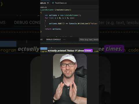 The Lambda Variable Capture Trap #csharp #dotnet #coding