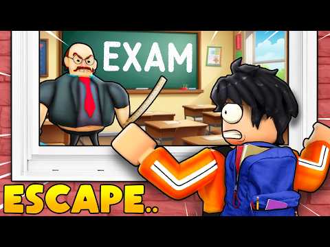 Escaping My School EXAM in Roblox !!!