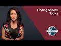 Finding Speech Topics with Toastmasters