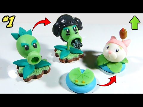 ⇧🌱Making all Upgraded Plants from Plants vs Zombies 🔹 Part 1 ✔️ Polymer Clay Tutorial