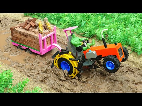 DIY tractor Truck With Trailer To carry bricks | How to shower the cows