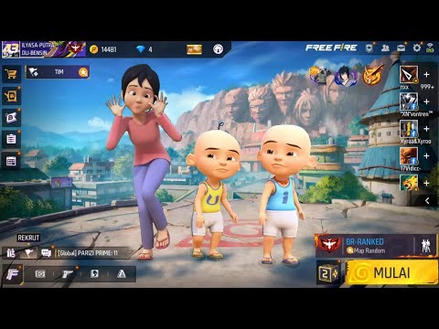 UPIN IPIN BOTAK DAN KAK ROS GARANG MASUK GAME FREE FIRE! GAME LUCU FF