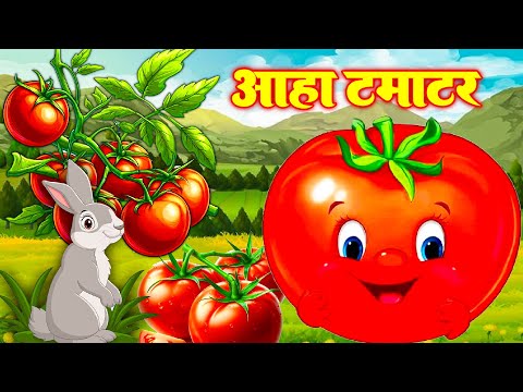 आहा टमाटर  | Aaha Tamatar Bade Mazedar | Popular Rhymes For Kids | Nursery Rhymes | Chiku Rhymes