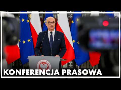 Konferencja prasowa marszałka Sejmu Włodzimierza Czarzastego