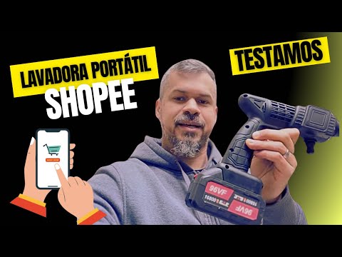 🔥 LAVADORA DE PRESSÃO PORTÁTIL 2 BATERIAS DA SHOPEE - Saiba nossa Opinião!