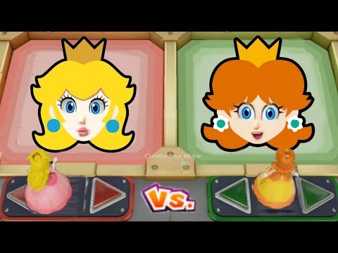 Super Mario Party - Team Peach vs Team Daisy (Very Hard Difficulty)| Cartoons Mee