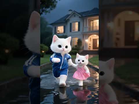 White cat siblings escape from wicked maid