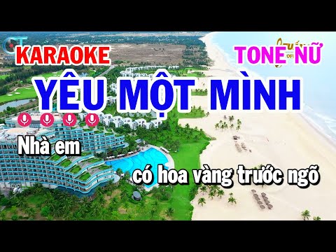 Karaoke Yêu Một Mình Tone Nữ ( F#m ) Nhạc Sống Tuấn Kiệt