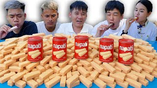 Hưng Troll | Thử Thách Người Cuối Cùng Ngừng Ăn Bánh Xốp Nabati Có Tiền Bên Trong
