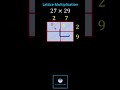 Lattice Multiplication Concepts