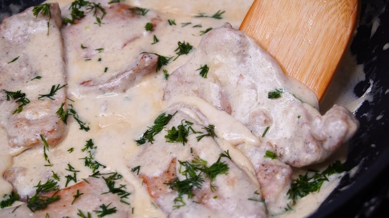 Мясо в сметано-чесночном соусе. Сразу готовлю БОЛЬШЕ