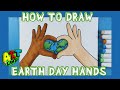Drawing Earth Day Hands Step by Step