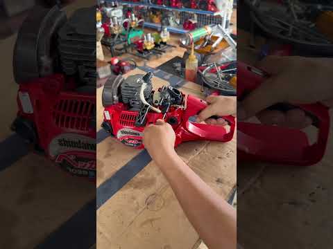 A loud bang occurred when the chainsaw was running at very high speed. Do you know what caused it?