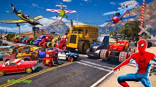 Cars McQueen Monster Truck 8x8 Gale Beaufort Colossus XXL Police Jackson Storm High Impact & Friends