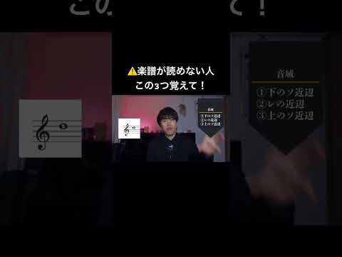楽譜が読めない人はこの3つを覚えて!!
