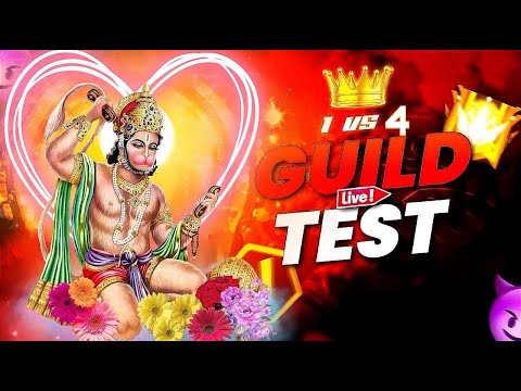 🔥 Guild Test Live 1v4 + GUILD WARS | Join HANUMAN⚡TM | Custom Room FF Live 💥