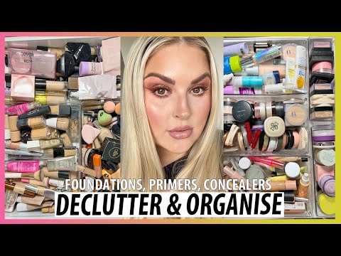Declutter ?? GETTING RID OF HALF MY MAKEUP! ? foundations, concealers & powder