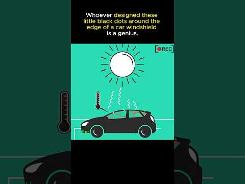 The Reason Behind Dots on Car Windshields #CarWindshield #AutomotiveTechnology #WindshieldDesign