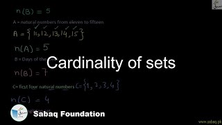 Cardinality of sets