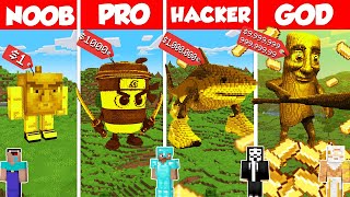 Most Expensive Brainrot Build Battle Challenge - Noob vs Pro vs Hacker vs God - Minecraft Animation