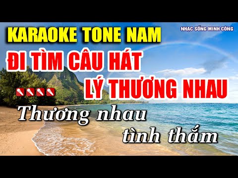 Karaoke Đi Tìm Câu Hát Lý Thương Nhau Tone Nam Nhạc Sống Minh Công