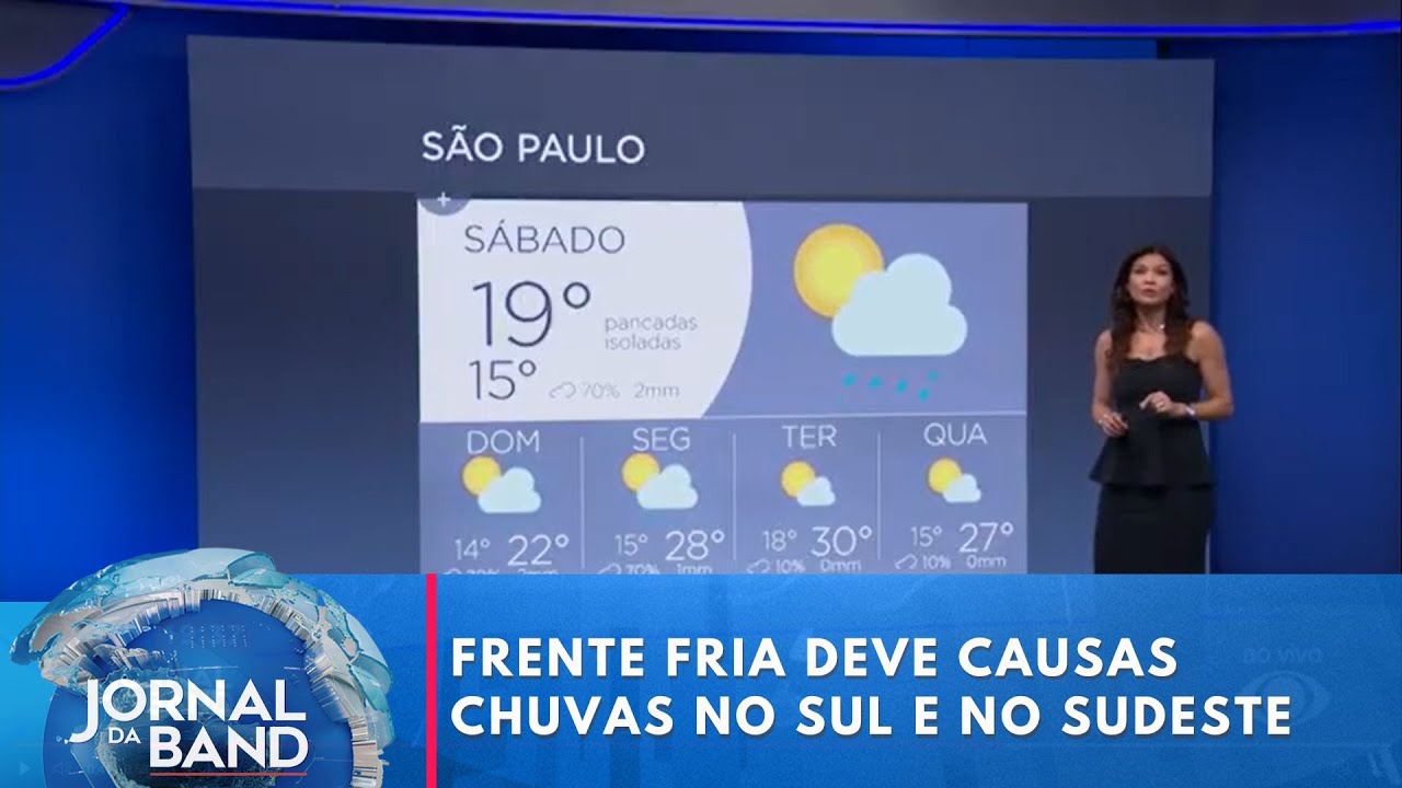 Frente fria deve causas chuvas no Sul e no Sudeste no fim de semana | Jornal da Band