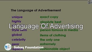 Language Of Advertising