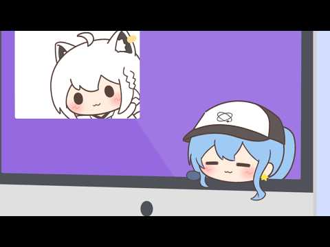 【手描き】誘われ待ちすいちゃん【星街すいせい/白上フブキ/鷹嶺ルイ/ホロライブ】