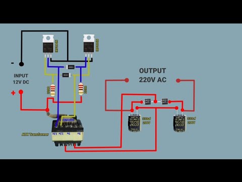 how to Make inverter 12v to 220v // 500W inverter circuit # inverter