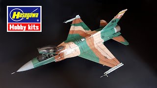 General Dynamics F-16C USAF Aggressor  Hasegawa 1:48 FULL BUILD VIDEO