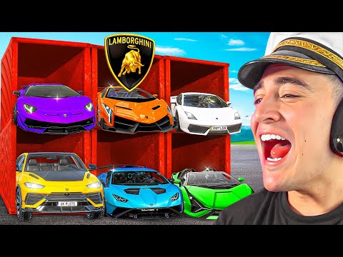 Abriendo Contenedores de LAMBORGHINIS MILLONARIOS en GTA 5 !! 🚘💵