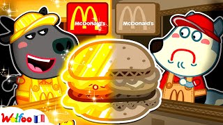 Wolfoo A Construit Un McDonald's Secret 🍔 Défi Gourmand Riche Contre Fauché 🎉 Collection D'épisodes