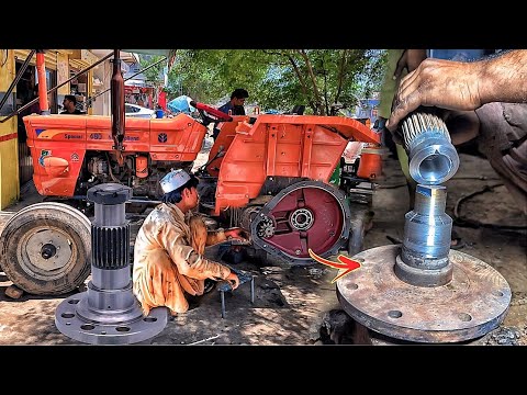 Amazing technique Repair Broken Fiat  Tractor 480 Wheel Axle | How to Rebuild Tractor Wheel Axle |