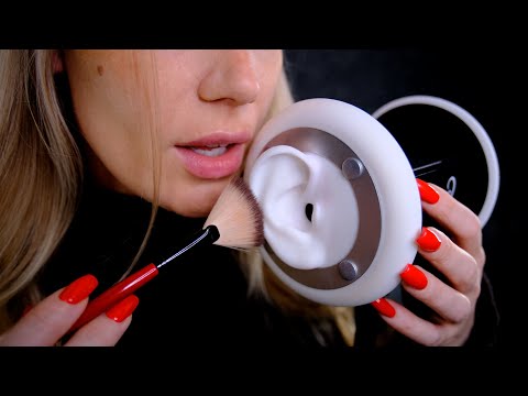 ASMR | Close-Up Ear Brushing & Soft Breathy Whispers
