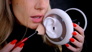 ASMR | Close-Up Ear Brushing & Soft Breathy Whispers
