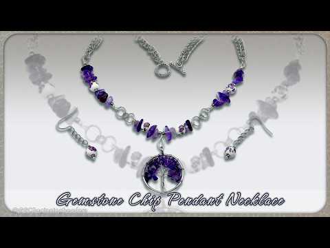 Gemstone Chip Pendant Necklace Tutorial