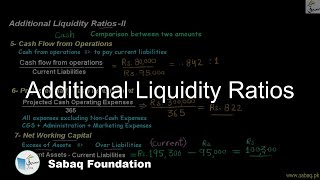 Additional Liquidity Ratios