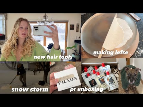 spend a few days with me! winter storm + making lefse + unboxings