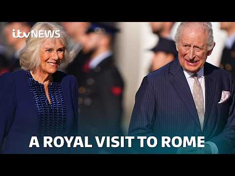 King Charles and Queen Camilla arrive in Rome on historic Italy visit | ITV News