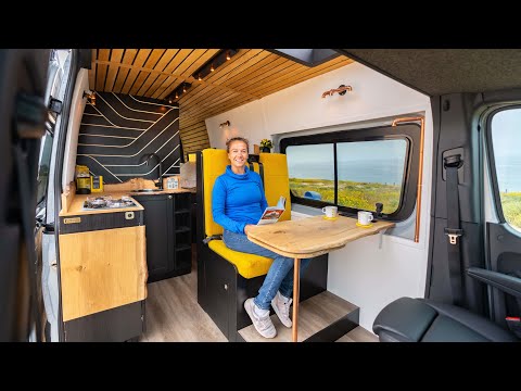 VAN TOUR | Luxury Tiny Home On Wheels | The BEST Sprinter Van Layout EVER?? Family of 4 Travels!