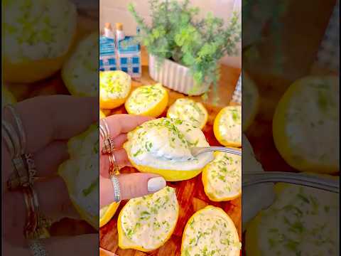 Receita de mousse de limão na casca 🍋🧺🏡🍃🦋🍄 #diy #homemade #food #cooking #dessert