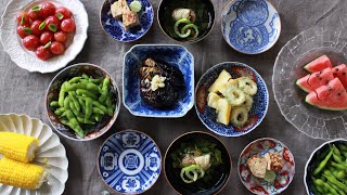 古い器で夏野菜を愉しむ