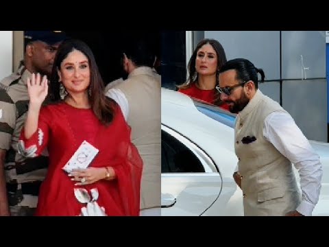 Kareena Kapoor Spotted With Husband Saif Ali Khan At Private Airport