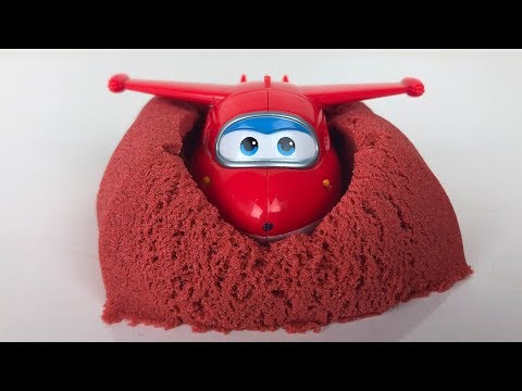 Learn Colors with Super Wings Toys and Kinetic Sand