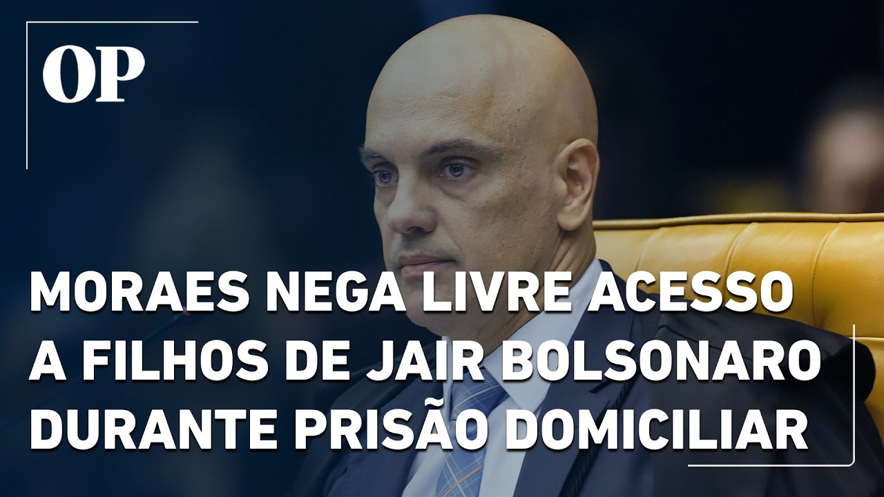 Moraes mantém restrições de visitas a Bolsonaro em prisão domiciliar e nega livre acesso aos filhos