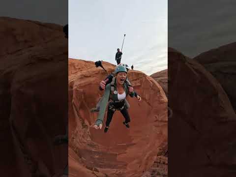 Memorial BASE jump! Shout out to Chip! #youtubeshorts #memory #emotional #moab #utah #bucketlist