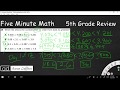 5th Grade Math Concepts Review
