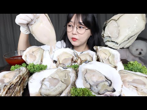 크림 가득한 바위굴 먹방🦪GIANT RAW OYSTERS MUKBANG ASMR